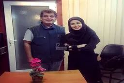 عکس: نجمه جودکی در کنار گوینده قدیمی