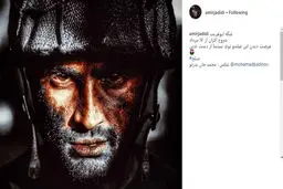چهره خسته و خون‌آلود امیر جدیدی در یک فیلم/عکس