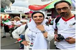 «لیندا کیانی» با لباس تیم ایران در خیابان های سن پترزبورگ+عکس
