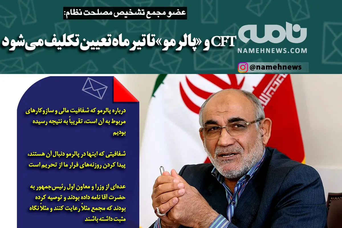 فتوتیتر/ عضو مجمع تشخیص مصلحت نظام: CFT و «پالرمو» تا تیرماه تعیین تکلیف می‌شود