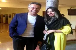 چهره خندان دایانا حکیمی در کنار پدرش دانیال حکیمی