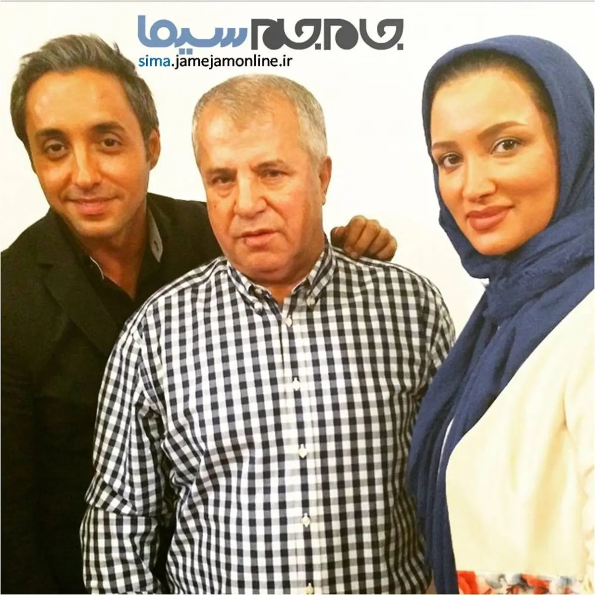 عکس یادگاری دایی و پروین با بازیگر زن