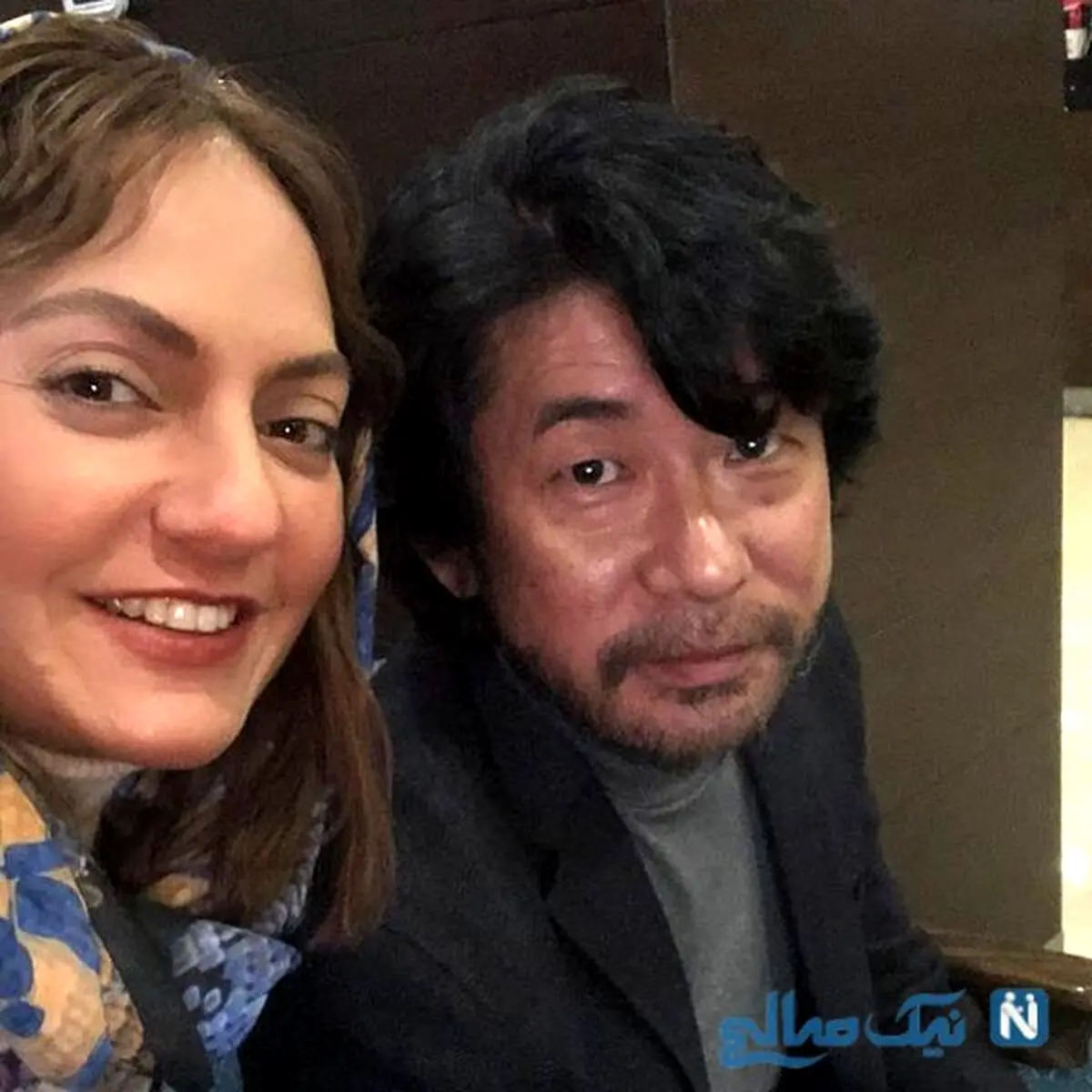 عكس/ مهناز افشار و بازيگر ژاپني