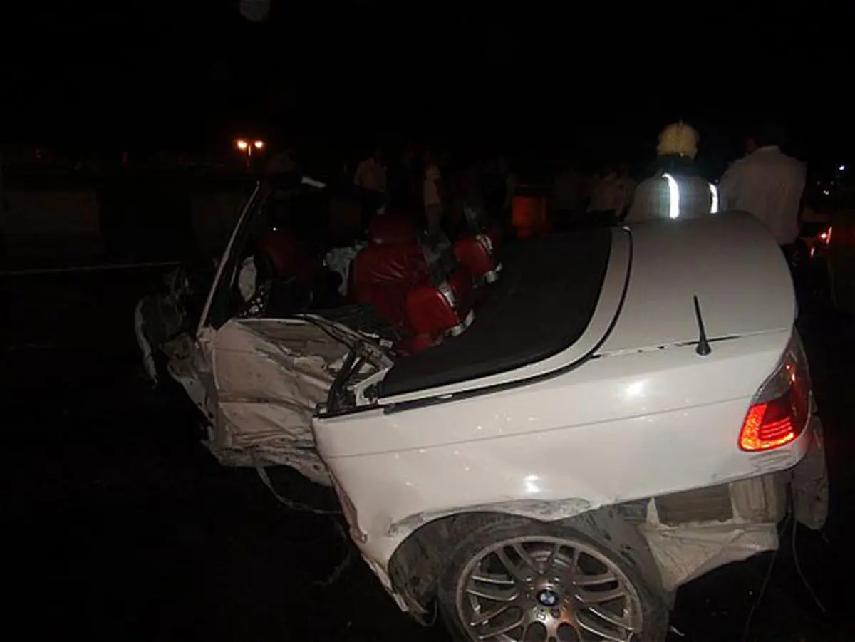 تصاویـری از تصادف مرگبار BMW در اتوبـان همـت