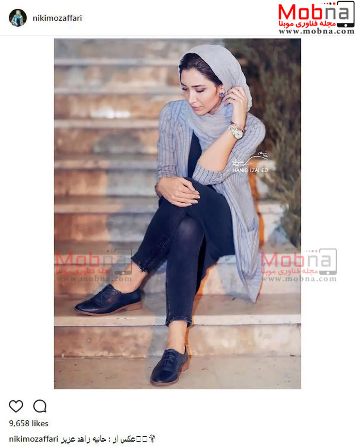 تیپ و ژست متفاوت دختر بازیگر معروف در یک مراسم / عکس