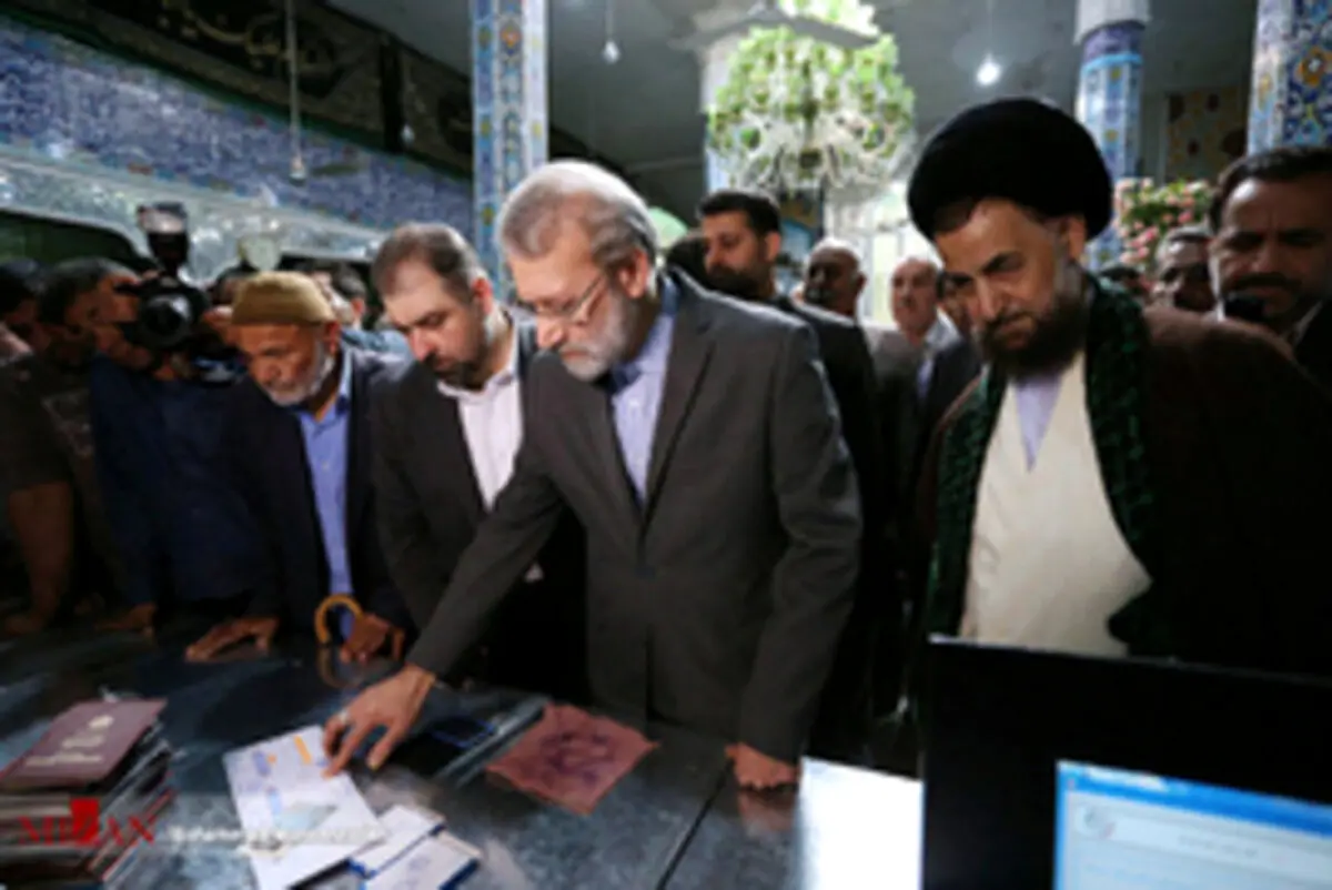 حضور رئیس مجلس در انتخابات ریاست جمهوری و شورای شهر/تصاویر