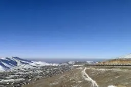 نمایی از آلودگی هوای تهران از جاده هراز / عکس