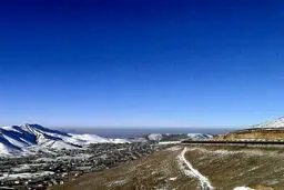 نمایی از آلودگی هوای تهران از جاده هراز / عکس