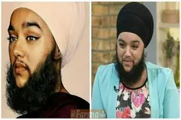 زنی که در داشتن ریش رکورد زد!/ عکس