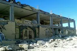 تخریب ساختمان حوزه علمیه، سرپل ذهاب/عکس