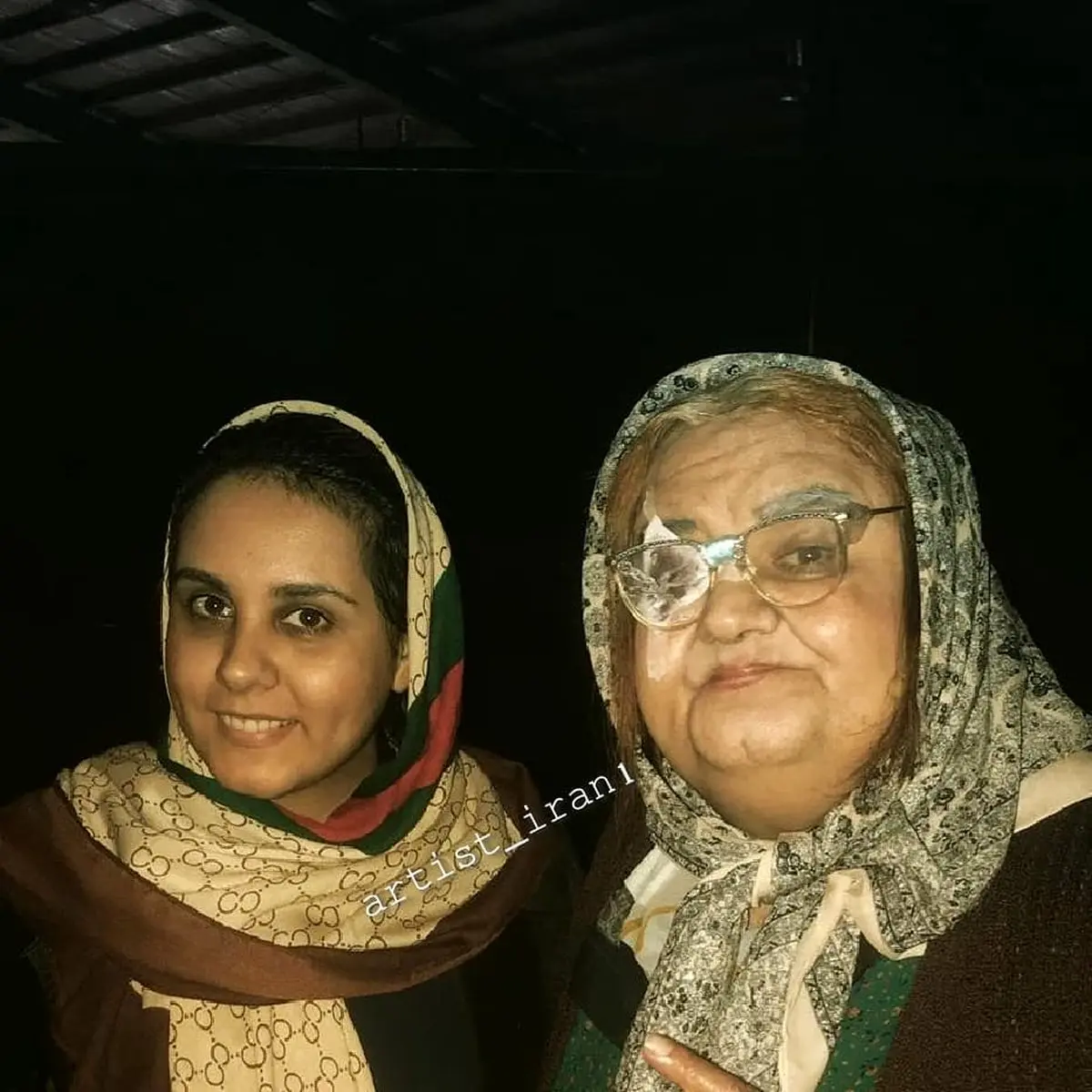 عکس دیده نشده اکبر عبدی و دخترش