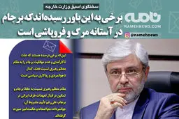 فتوتیتر/ سخنگوی اسبق وزارت خارجه: برخی به این باور رسیده‌اند که برجام در آستانه مرگ و فروپاشی است