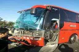 تصادف مرگبار 2 اتوبوس در بزرگراه تهران-کرج/ عکس