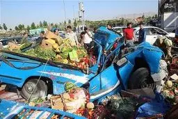 تصادف وحشتناک نیسان وانت/تصاویر