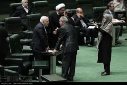 ‫عکس گرفتن خانم نماینده از ظریف در صحن/ عکس‬‎