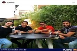 استراحت به سبک رونالدو/عکس
