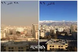 وضعیت آلودگی هوای تهران به روایت تصویر