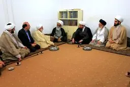 دیدار آيت‌الله جنتی با یکی از مراجع تقلید در نجف/عکس