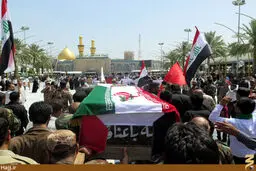 تشییع پيكر بازیگر سریال مختار در كربلا/ تصاویر