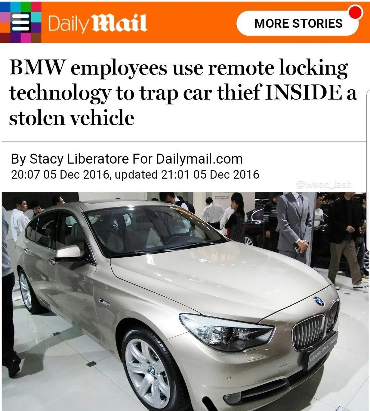 دستگیری سارق توسط خودرو لوکس/عکس