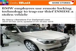 دستگیری سارق توسط خودرو لوکس/عکس