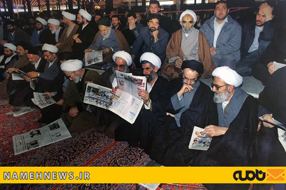 سیدمحمد خاتمی در کنار آیت الله مهدوی کنی/ عکس