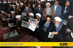سیدمحمد خاتمی در کنار آیت الله مهدوی کنی/ عکس