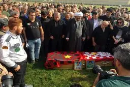 تشییع پیکر ابراهیم آشتیانی با حضور علی پروین، علی کریمی و کریم باقری