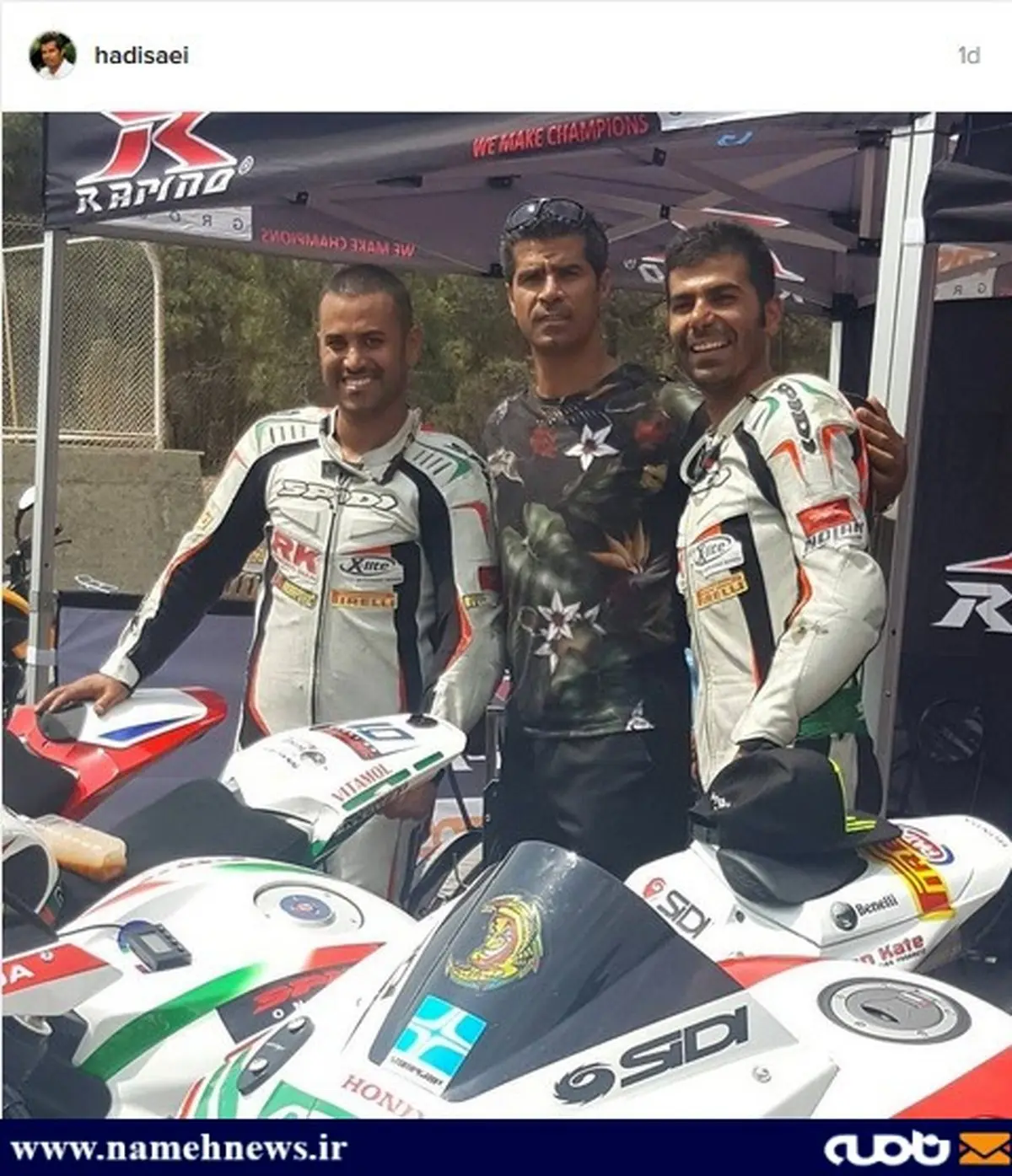 تکواندو‌کار المپیکی در پیست موتور سواری!/عکس