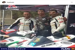 تکواندو‌کار المپیکی در پیست موتور سواری!/عکس