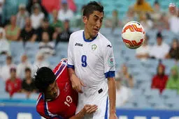 دیدار تیمهای ازبکستان و کره‌شمالی/ تصاویر