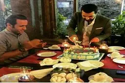 عکس علی کریمی در جشن تولد یک بازیگر