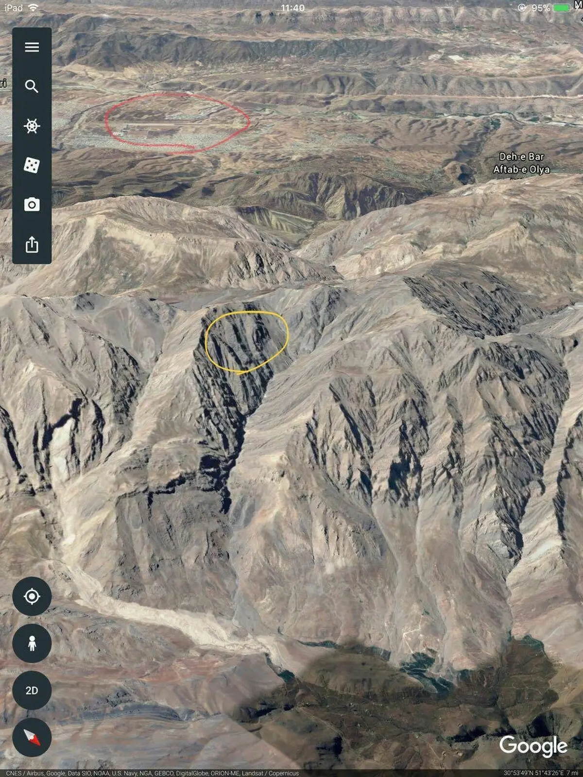 تصویری از فاصله اندک سقوط هواپیمای آسمان با فرودگاه یاسوج