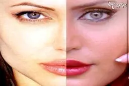 تصویری که در آن، الناز شاکردوست، خودش را با آنجلینا جولی مقایسه کرده است