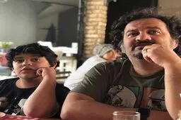 چهره متفکرانه پدر و پسر هنرمند/عکس
