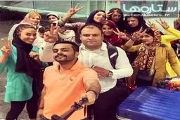 همسران والیبالیست‌ها در اینچئون/عکس