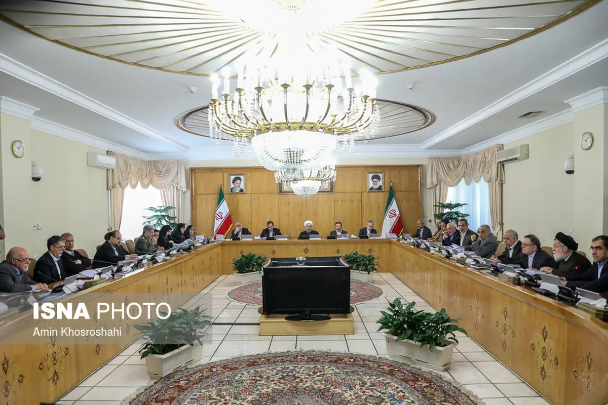 تصاویری از ژست دولتمردان در جلسه امروز هیات دولت
