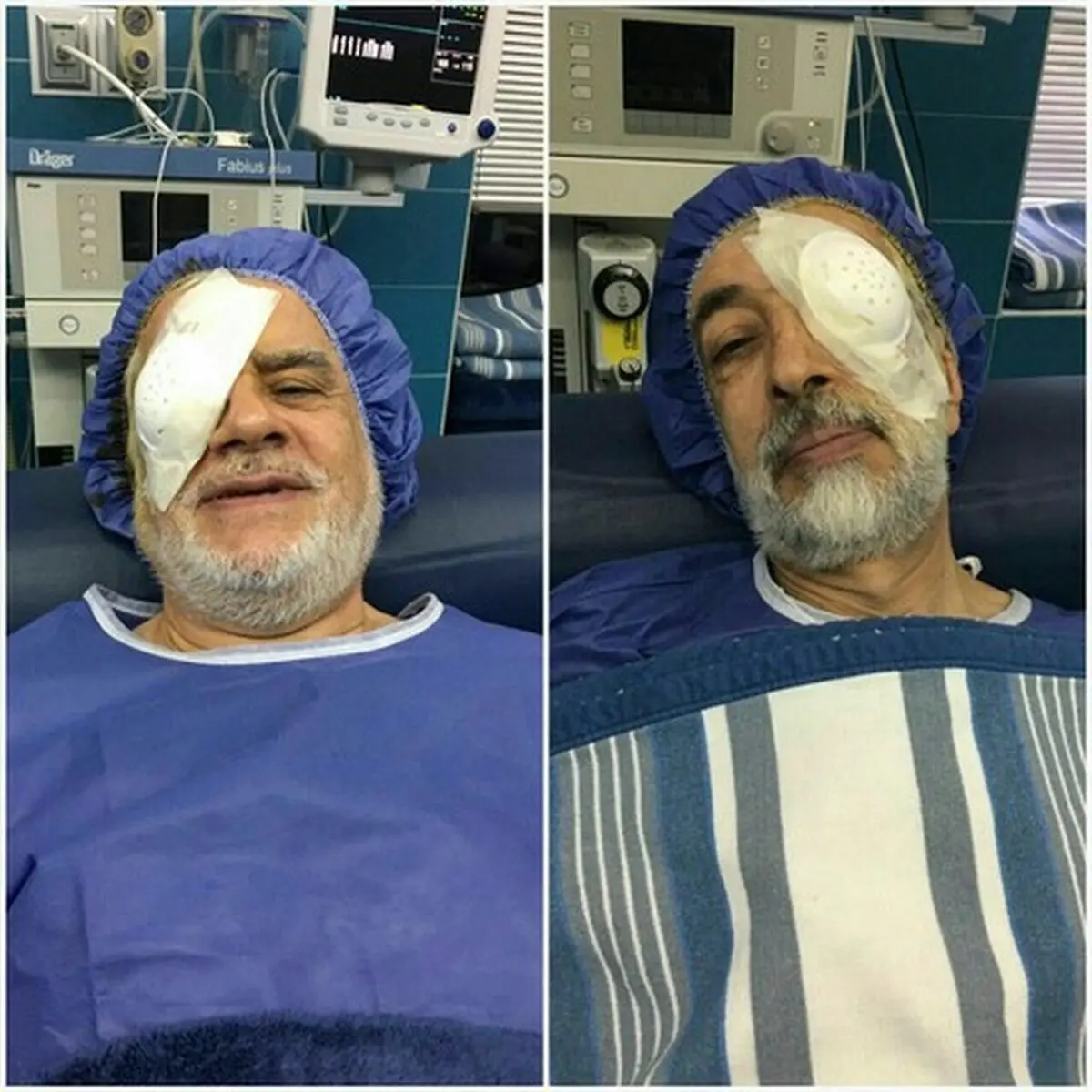 حداد عادل و عارف روی تخت بیمارستان/عکس