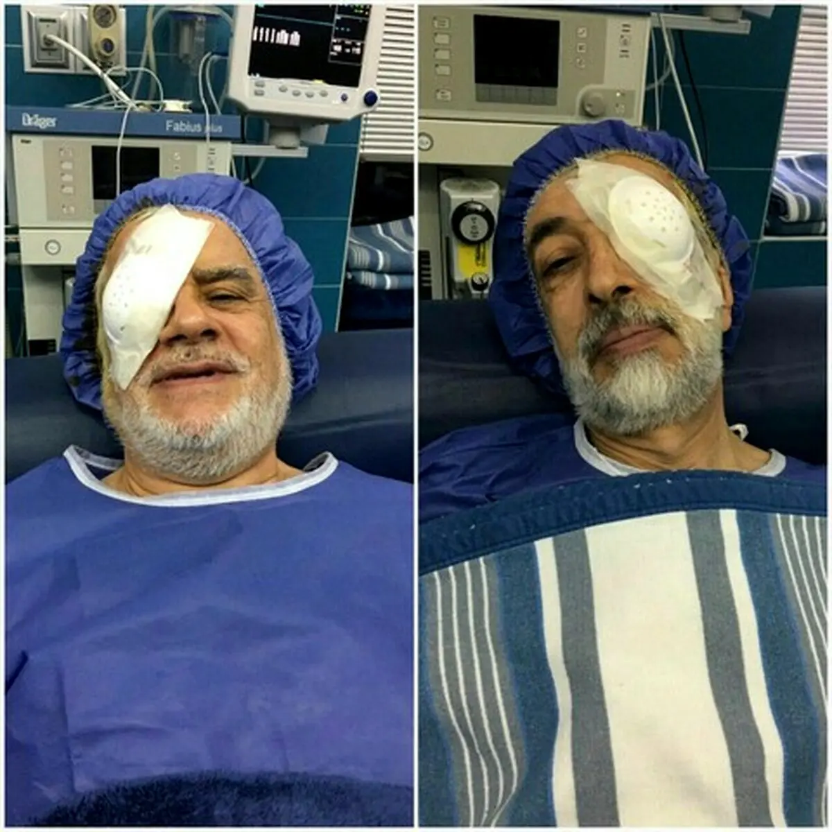 حداد عادل و عارف روی تخت بیمارستان/عکس