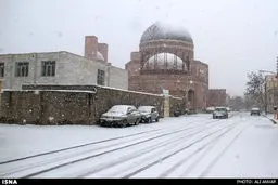 اولین برف زمستانی اردبیل را سفید پوش کرد/ تصاویر