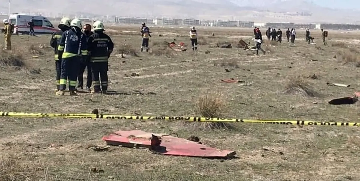 سقوط یک هواپیمای جنگنده در ترکیه