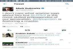 مارک دوبوویتز: ظریف حرفه‌ای ترین مبلغ نسل ما است