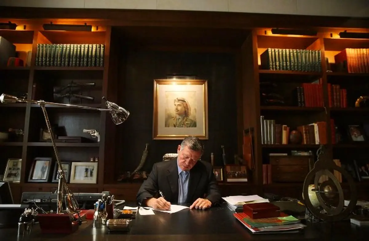 دفتر کار پادشاه اردن /عکس