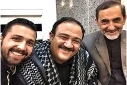 محسن افشانی و غفوریان در کنار ولایتی/عکس