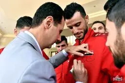 دیدار بشار اسد با قاتل علیرضا بیرانوند/عکس
