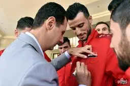 دیدار بشار اسد با قاتل علیرضا بیرانوند/عکس