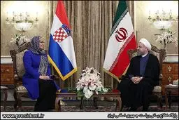 پوشش رییس‌جمهور کرواسی در دیدار روحانی/ عکس