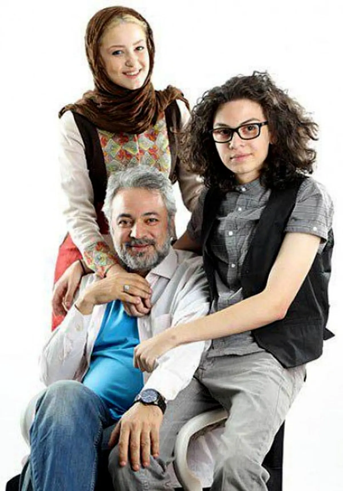 حسن جوهرچی و 2 فرزندش  علی و آوا/عکس