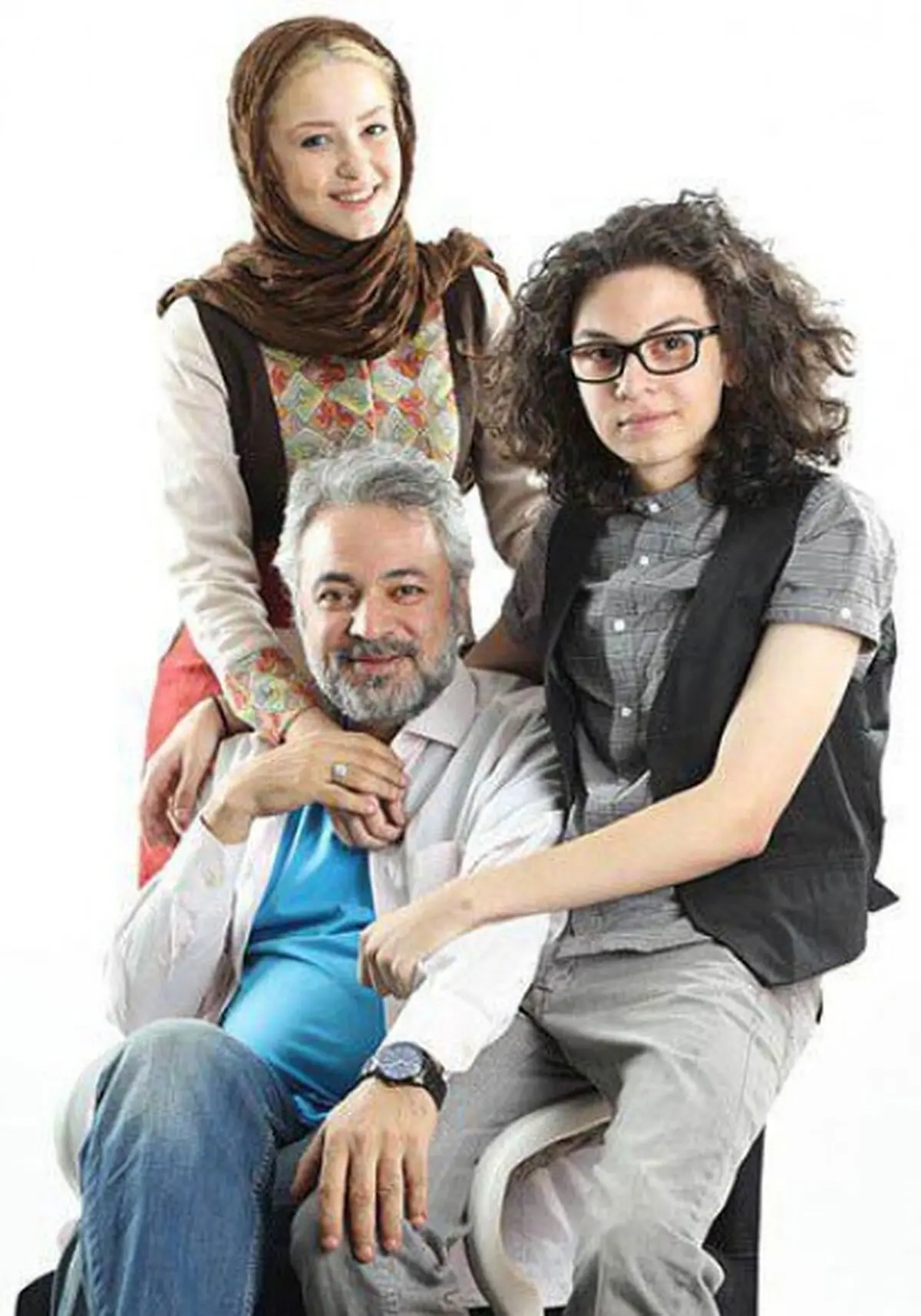 حسن جوهرچی و 2 فرزندش  علی و آوا/عکس