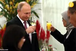 تفاوت فاحش در نوشیدنی رییس جمهور سنگاپور و پوتین رییس جمهور روسیه